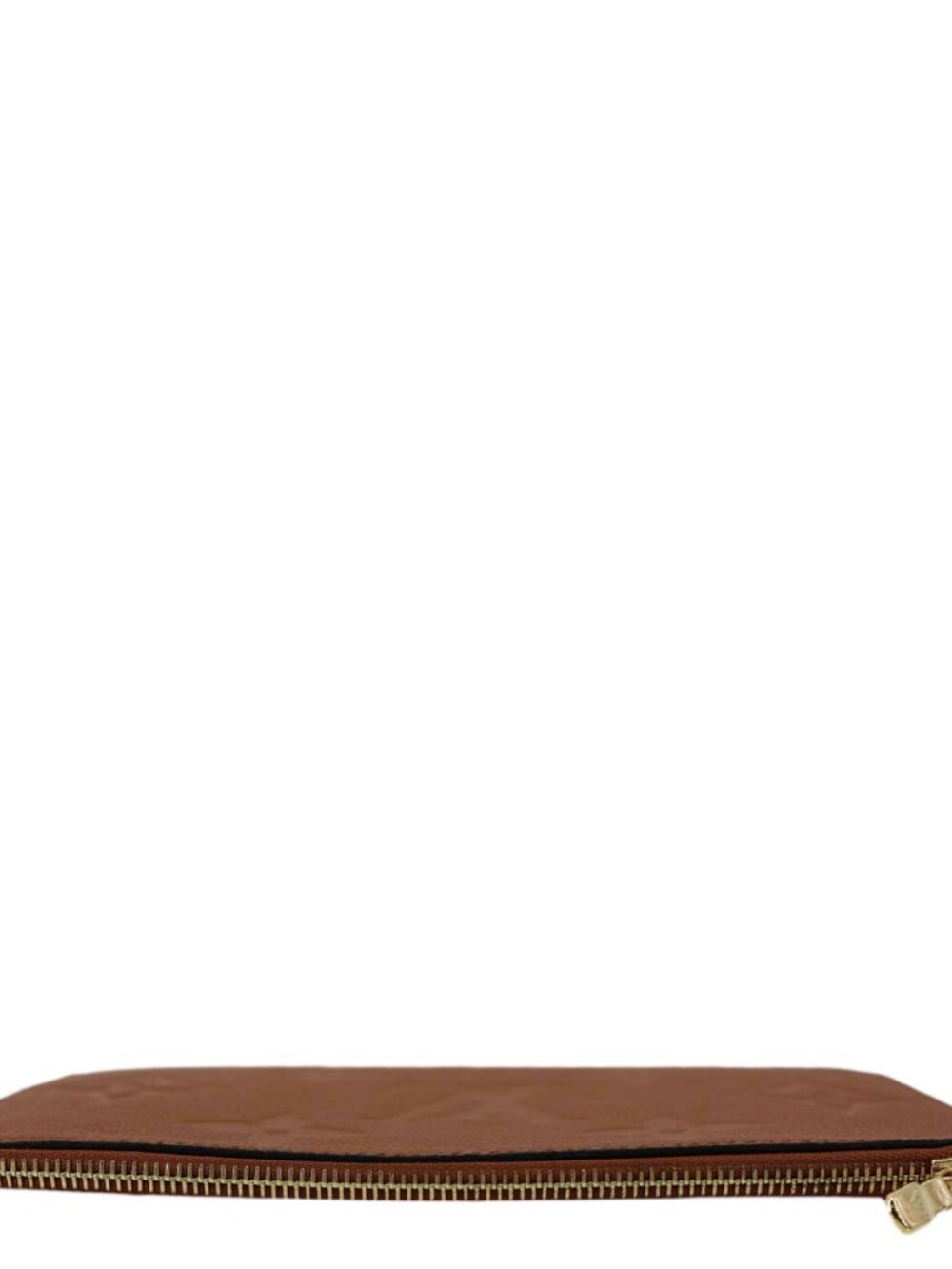 Louis Vuitton  Neverfull Pochette Giant Monogram Empreinte Leather Wristlet Brow - Picture 4 of 11